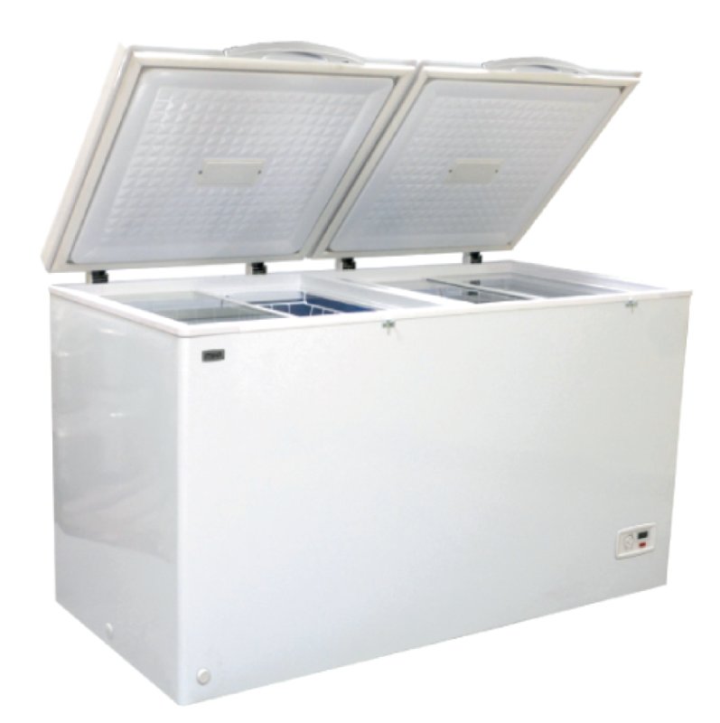 MIKA Chest Freezer, 410L, Aluminium Inner, White | MikaAppliances