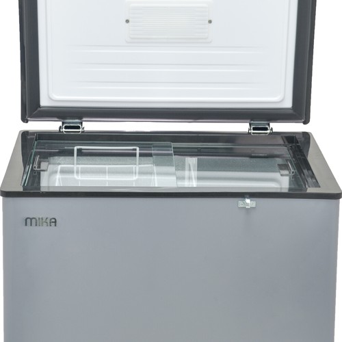 mika❣️ MIKA Chest Freezer, 95L, Aluminium Inner, Dark Grey | MikaAppliances
