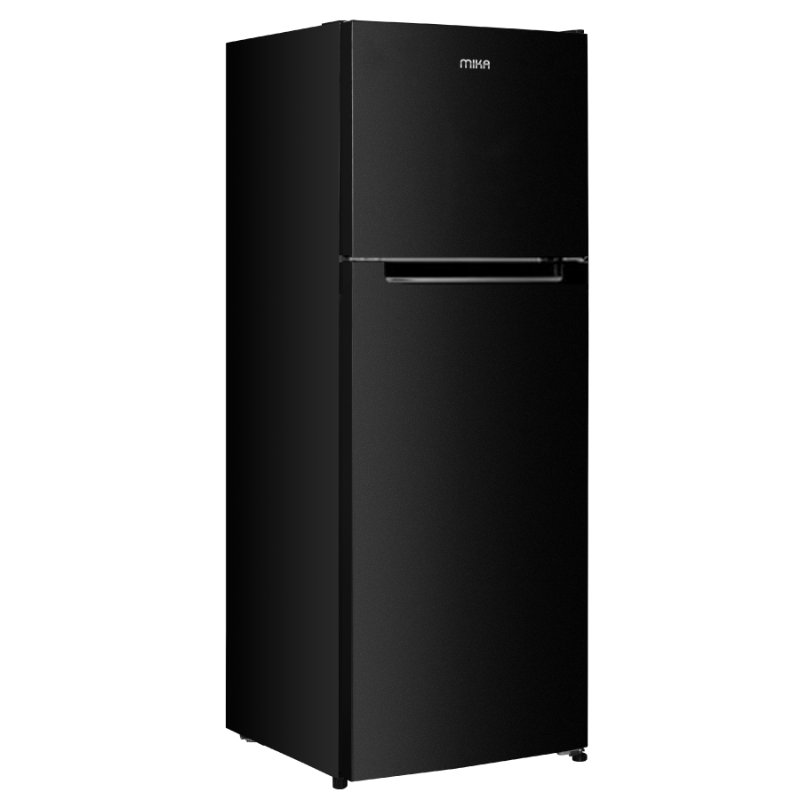 Mikaです₊⁎⁺˳✧༚ MIKA Fridge, 2 Door Top Mount Freezer No Frost, 197L, Inox Dark
