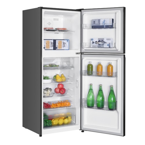 MIKA Fridge, 2 Door Top Mount Freezer No Frost, 197L, Inox Line