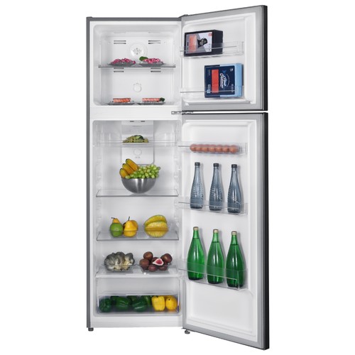 MIKA Fridge, 2 Door Top Mount Freezer No Frost, 247L, Inox Line